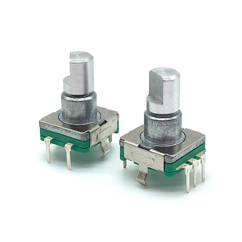 5pcs/lot EC11 Rotary Encoder Code Switch 30 Position With Switch 5pin Handle Length 12.5mm Half Shaft Type