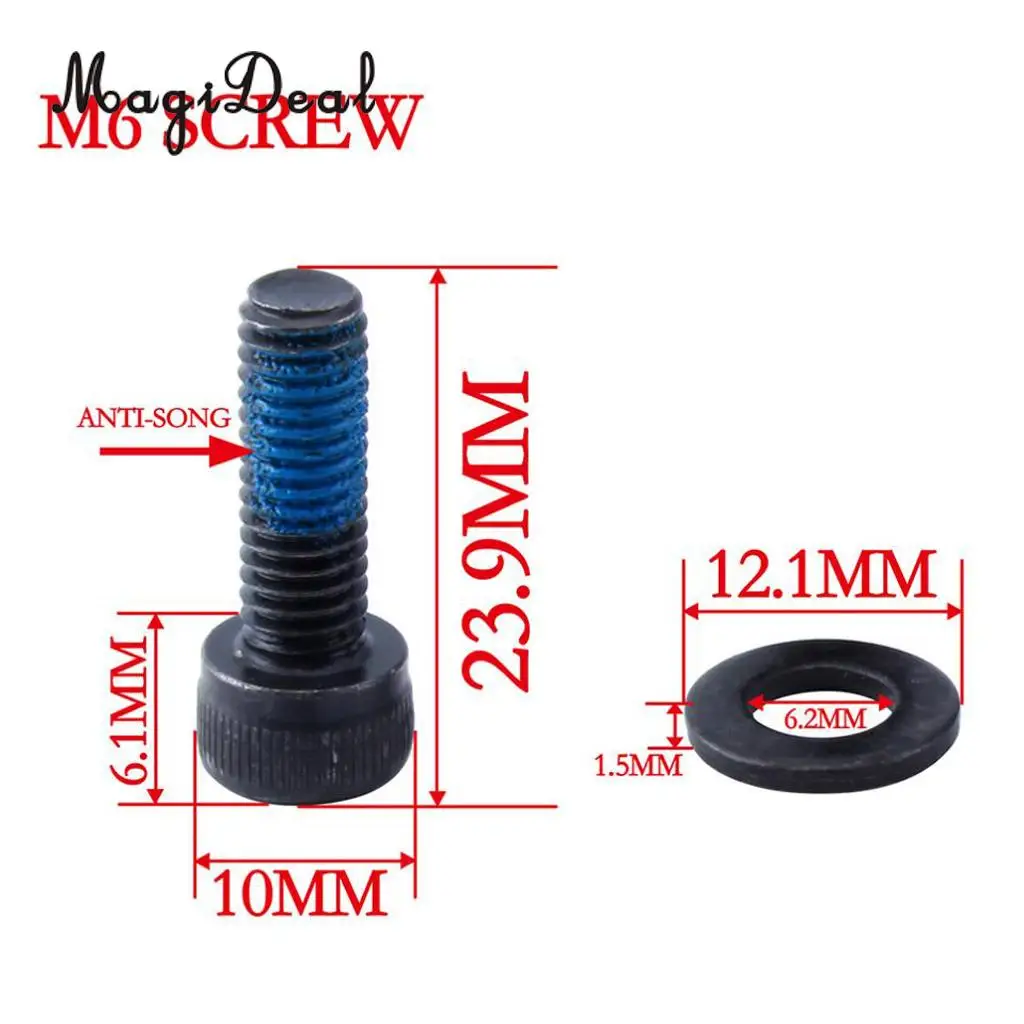 Pack of 4 Steel Screws & Gasket for Mountain Bike MTB Disc Brake Caliper Mount Adapter Bicycle Cycling Parts Accessories