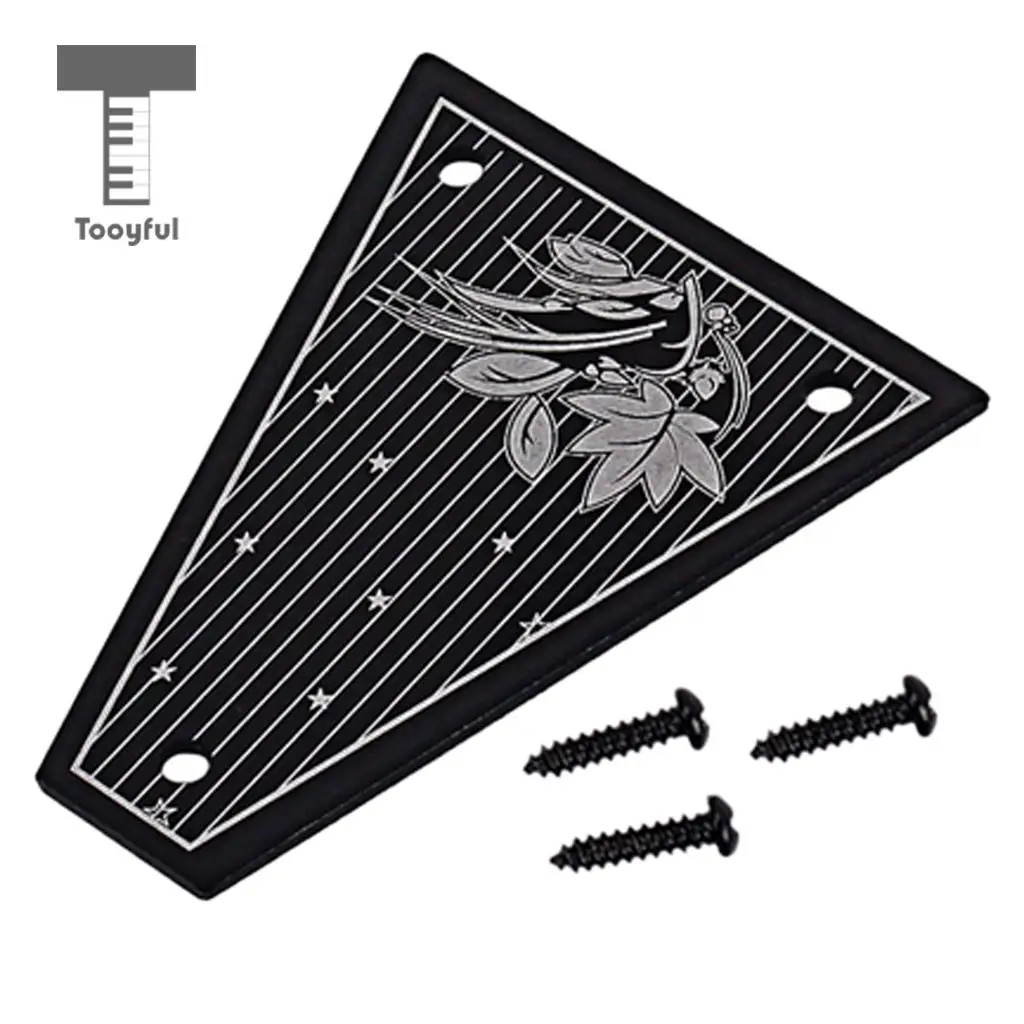 Black Electric Guitar Truss Rod Cover for Jackson Guitar Replacement with Screws