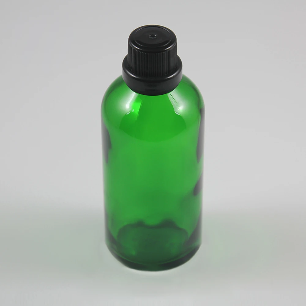 

100ml perfume bottle green glass dropper bottle, empty 100cc cosmetic essential oil container wholesale