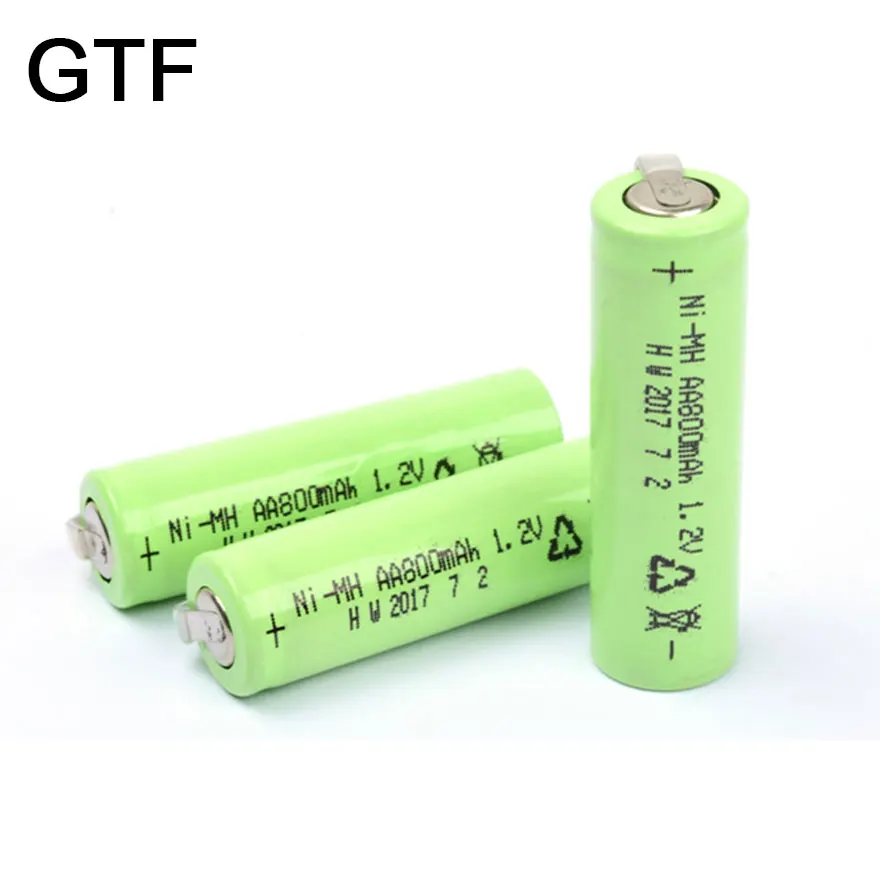 1-20Pcs AA Battery 1.2V 800mAh Ni-MH AA Rechargeable Battery 800mAh Batteries for Cordless Telephone Razor Toothbrush