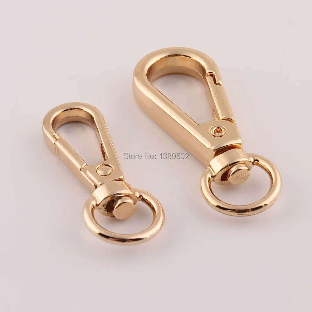 10PCS/lot 40/48mm light gold color Swivel Snap Hook clasp  buckle Key Ring diy hardware accessories