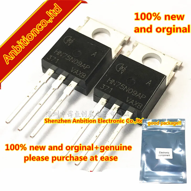 10pcs 100% new and orginal HN75N09AP Field Effect Transistor MOS N Channel Triode 90V 75A Direct-Plug TO220 Inverter in stock