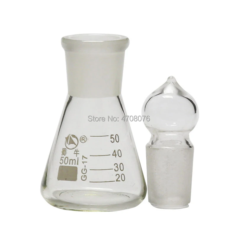 Glass graduated conical flask with stopper Borosilicate Erlenmeyer flask Pyrex triangle flasks for chemical experiment 50-1000ml