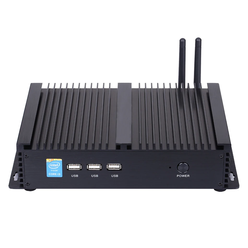 HUNSN Fanless Industrial Computer, IPC, Mini PC,IM03,Intel Core I5,Windows 11/Linux Ubuntu,VGA,HDMI,LAN, 2COM,3USB2.0,4 USB3.0