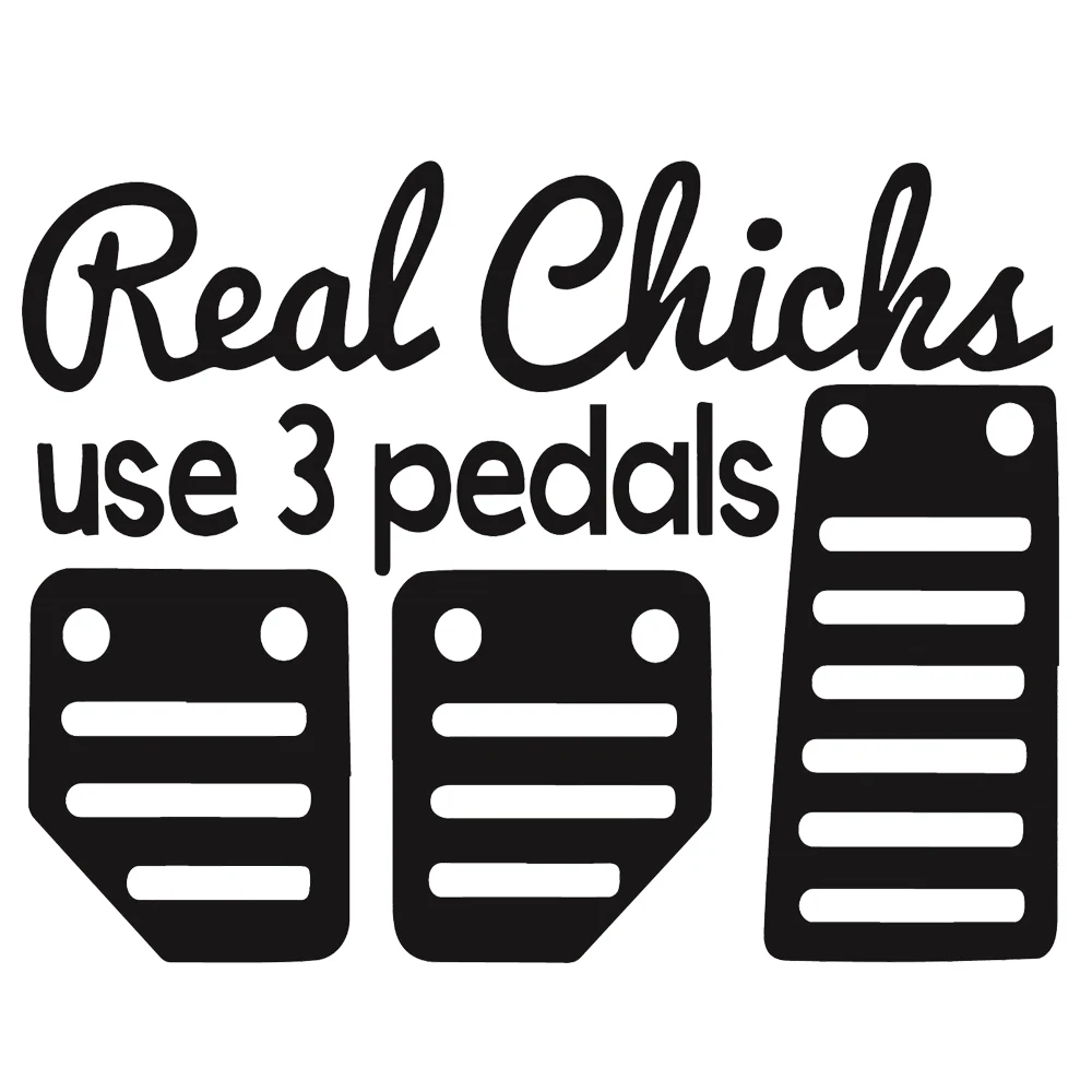 

Real Chicks Use Decals Funny Car Vinyl Sticker European Jdm Racing Window Turbine Accessories Decoration