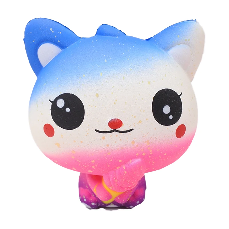 New Galaxy Ice Cream Cat Kitty Squishy Slow Rising Simulation Squeeze Decompression Kawaii Unicorn Squish Toy Stress Reliever