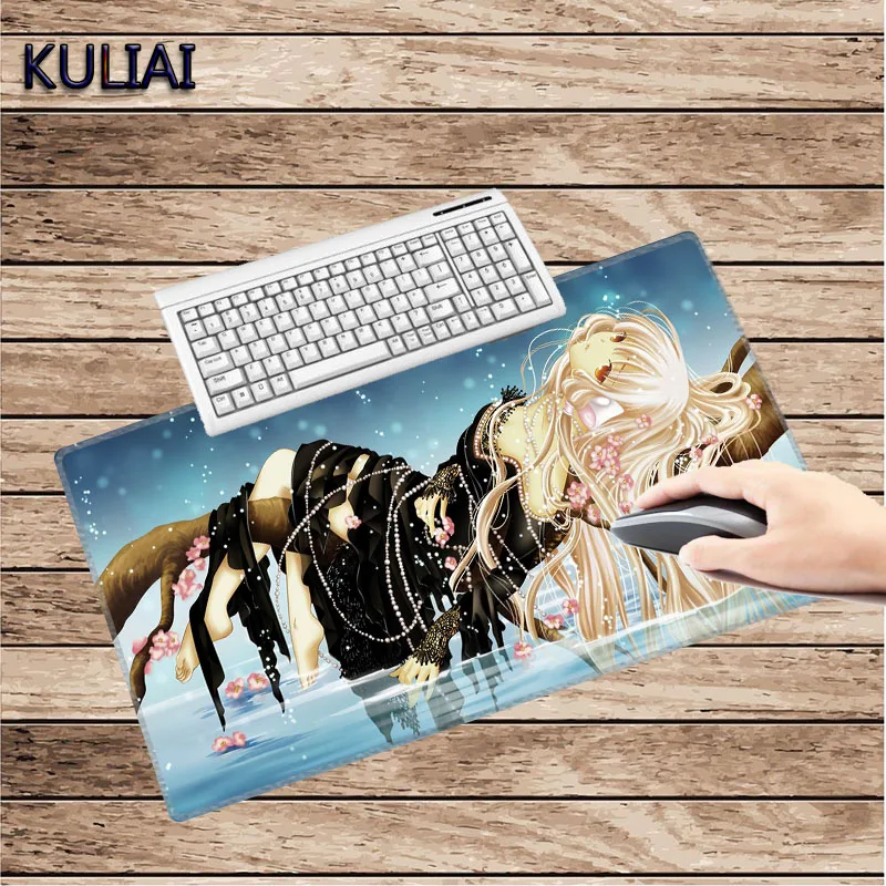 XGZ Sexy Girl Lying on The Tree Anime Mouse Pad 11 Sizes Optional White Seam Speed Anti-skid Suitable for Home Various Scenes