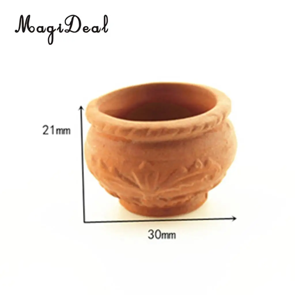 DIY Doll House Miniatures 1:12 Accessories Mini Flower Pot Fairy Garden Decoration