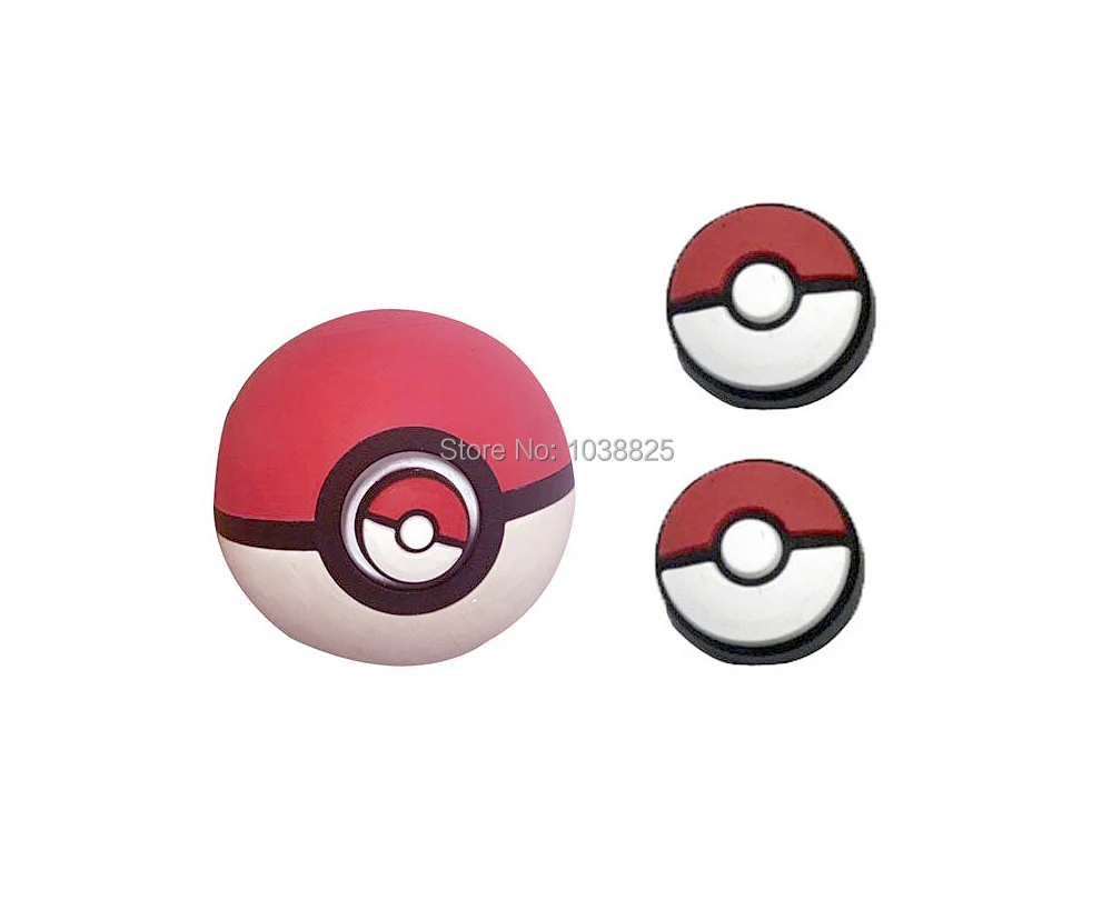 20 piezas tapas de silicona para Poke Ball Plus cubierta de goma para Nintendo Switch NS juego de Pokeball tapa analógica