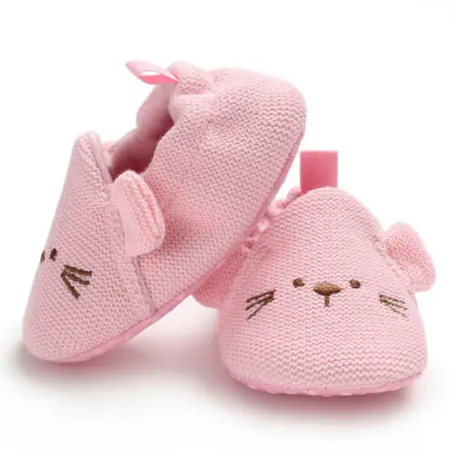 Newborn Baby Boy Girls Soft Sole Crib Shoes Warm Boots Anti-slip Sneakers Letter Pre Walker Soft Sole Shoes High