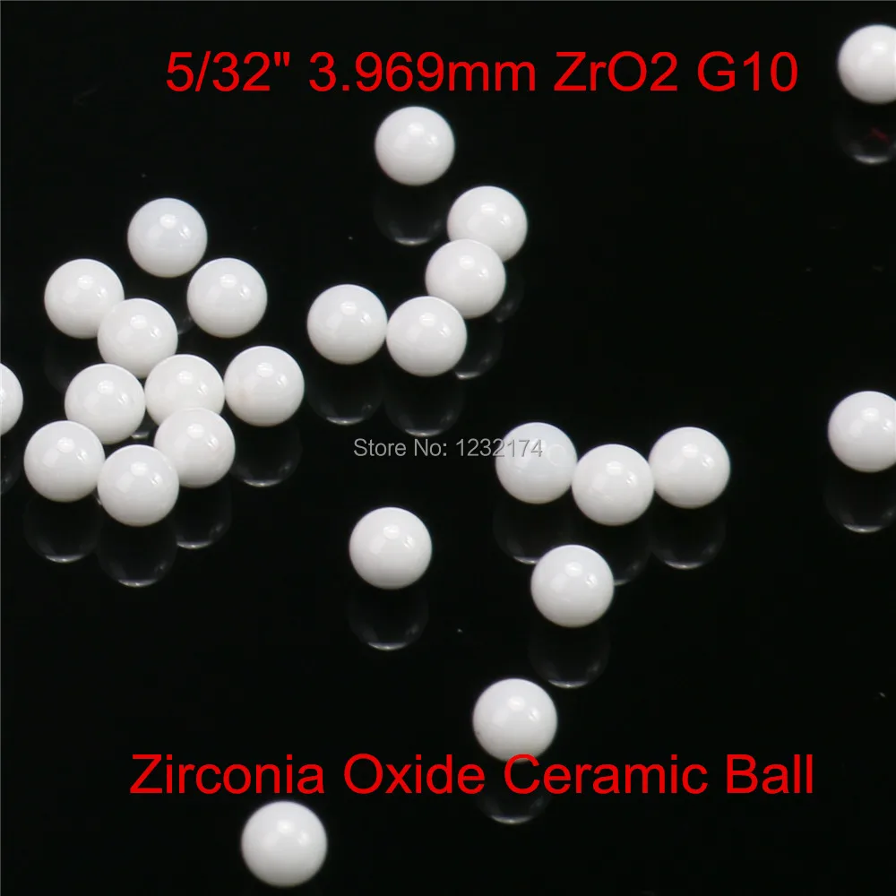 

5/32" 3.969mm ZrO2 Zirconia Oxide Ceramic Ball G10 100pcs for valve ball,bearing, homogenizer,sprayer,pump 3.969mm ZrO2 ball