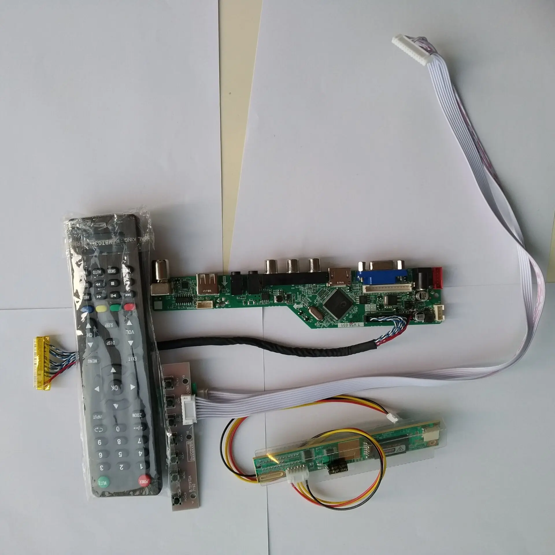 

ТВ HDMI AV VGA USB-драйвер TV56 ЖК-светодиодный комплект платы контроллера для монитора LP154WX4(TL)(E1)/TLE2 1280X800 15,4 дюйма