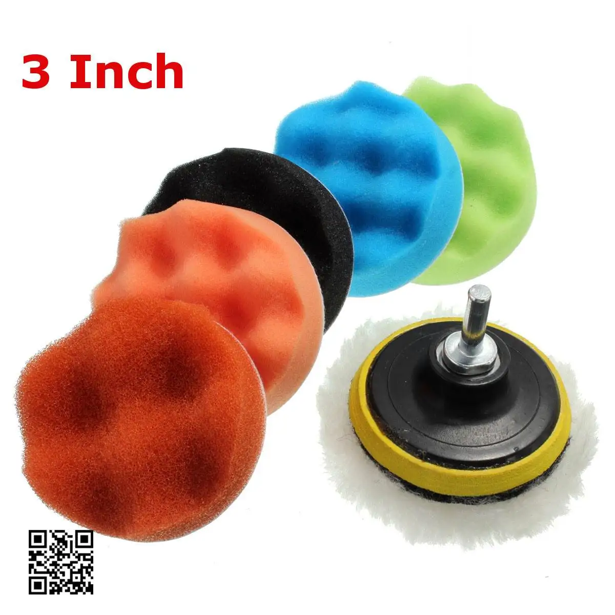 7x3 ''5'' 6 ''7 'バフ研磨パッドチュアツールキット車用研磨複合研磨