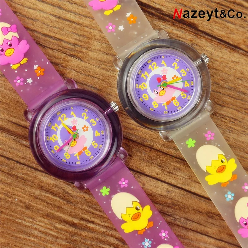 

latest style little kids girls boys 3D mini analog watch cute cartoon animal design sport waterproof japan movement gift clock