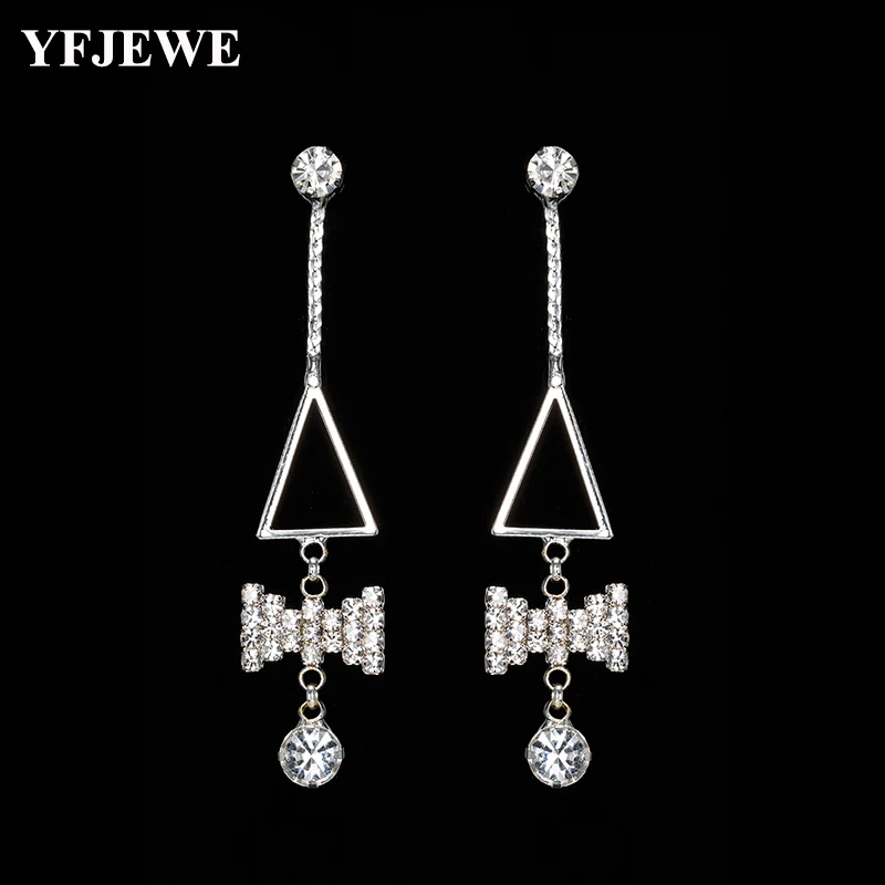 Mode Bruiloft Lange Drop Oorbellen voor Vrouwen Crystal Rhinestone vlinder Bridal Party Prom Koreaanse Oorbellen Sieraden Gift E585