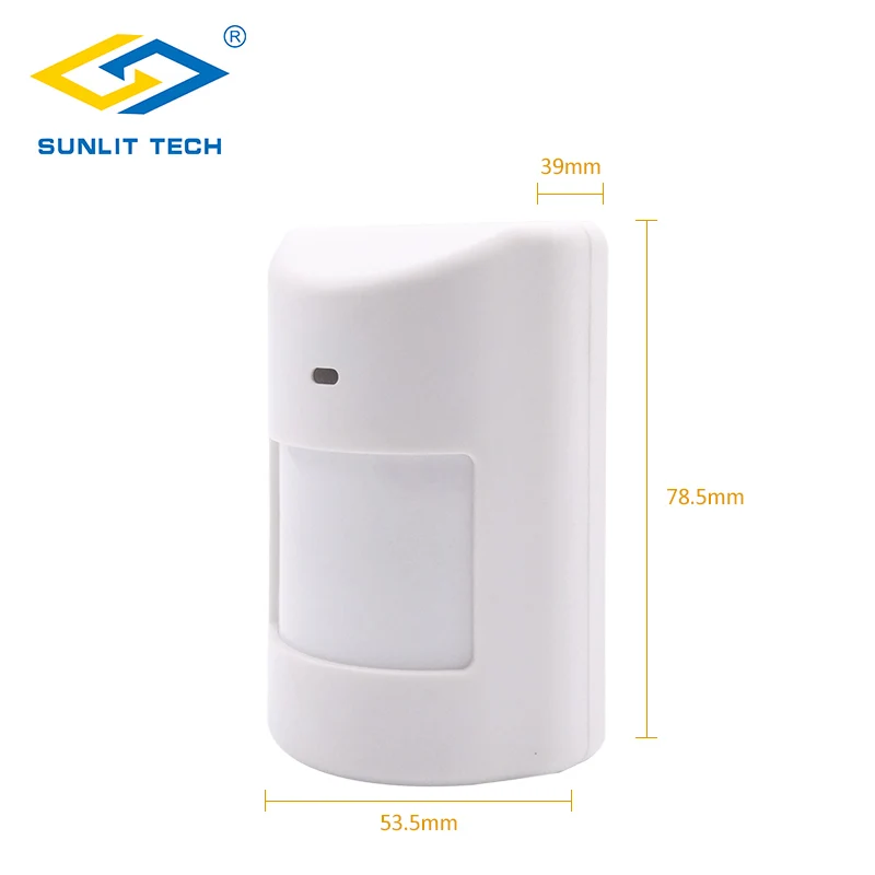 2pcs mini wireless pir motion sensor de movimento 433mhz ev1527 100 degrees 12 meters detecting range for burglar alarm system