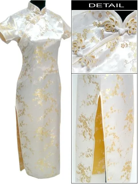 slim fit dress slacks Custom make available, Traditional Chinese dress, embroidered Cheongsa –  QipaoMood main image 1