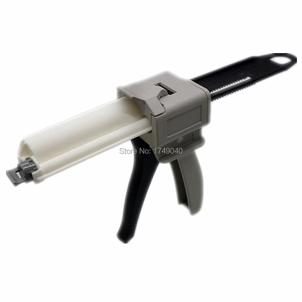 Pistola de pegamento AB 10:1, dispensador adhensivo de pegamento epoxi, aplicador Manual, pistola de calafateo para 50ml, tipo redondo, parte trasera 10:1