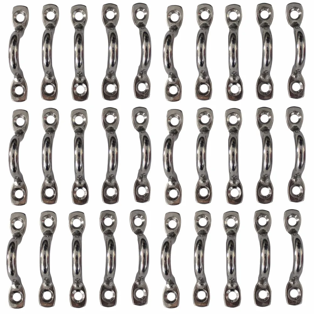 Stainless Bimini Top Loop Down Strap Pad Eye SUS316  Marine Boat Bimini Top Down Pad Eye Straps 6mm 30pcs