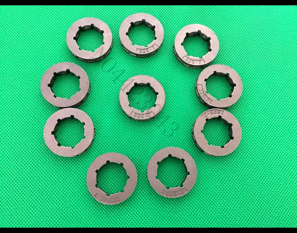 

10PCS Chainsaw Sprocket Rim .325 - 7Teeth for 4500 5200 5800 Clutch Drum 45CC 52CC 58CC Chain Saw Parts