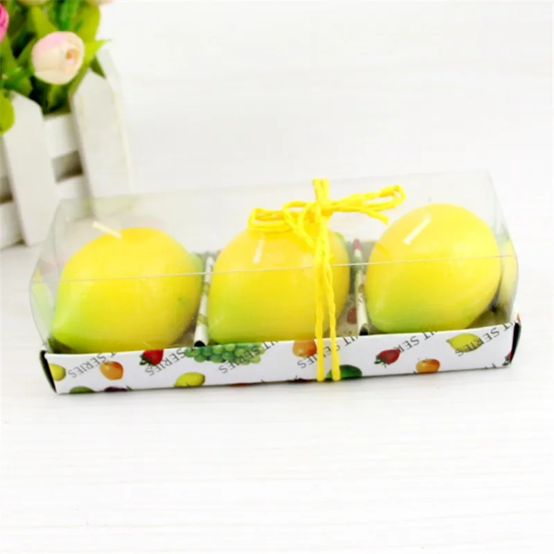 

3 PCS/Lot Christmas Creative Fruit Candle Greet Gift Party Supplies Wedding Romantic Confession Candle New Year Festive Items