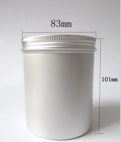 

20pcs 500g Empty Aluminum Jar 500ml aluminum tin Screw Cap Makeup Case Tea Box 500g metal aluminum can canister