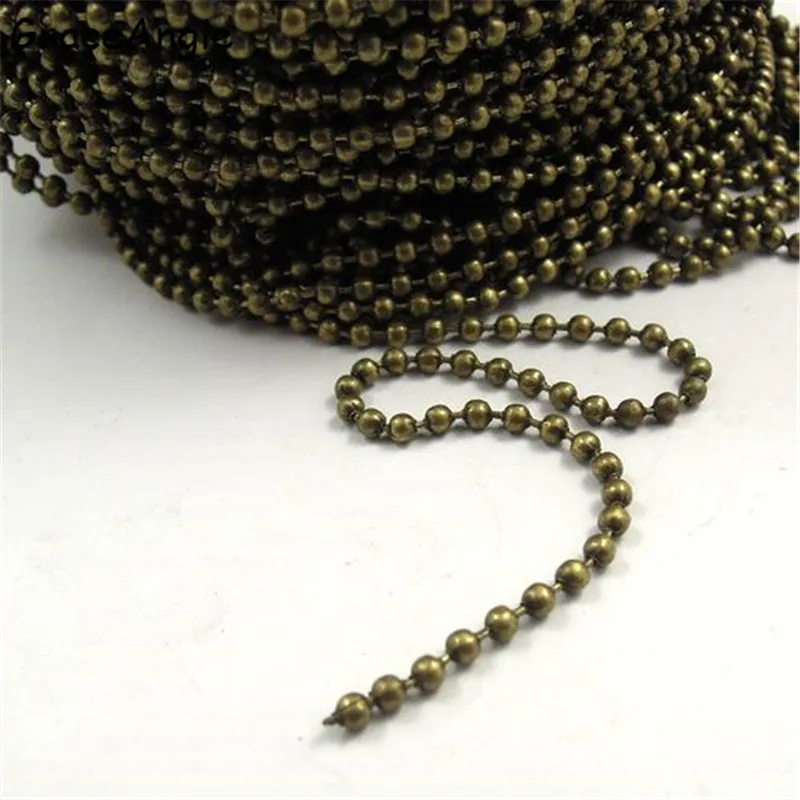 1Meter Bohemia Antique Bronze Silver Color Chain For Bracelet Handmade Jewelry Chains Necklace Chain Necklaces Women Vintage DIY