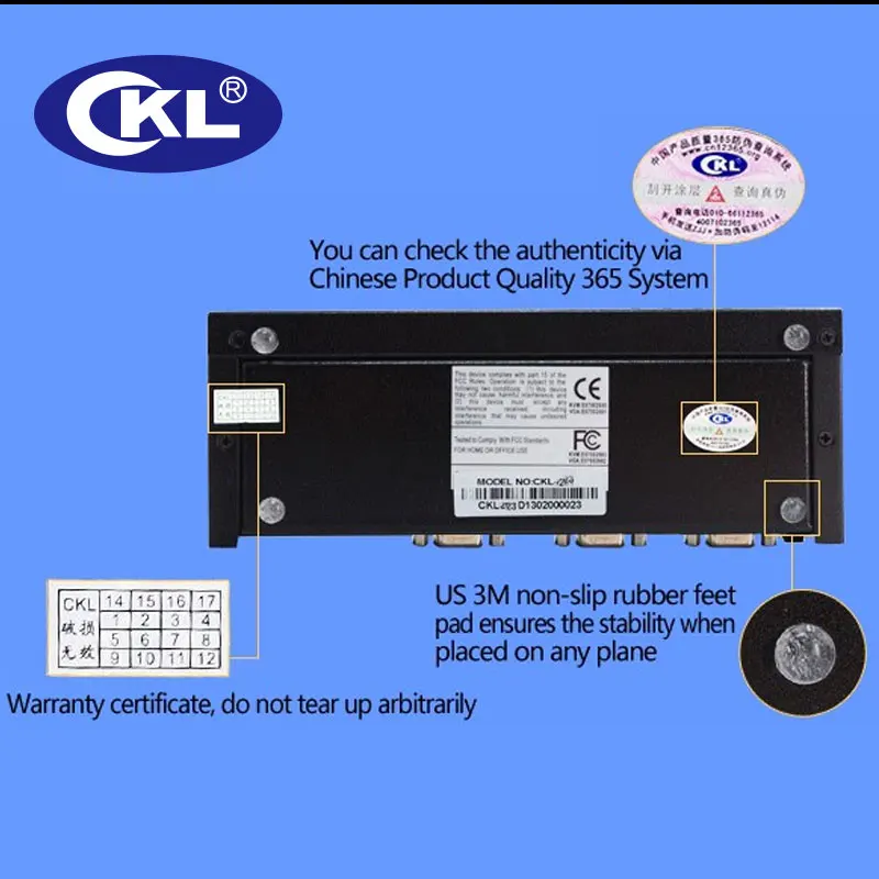 CKL-21S High-end Auto VGA Audio Schaltkasten 2 in 1 Switcher 2048*1536 450 MHz für PC Monitor wih Ir-fernbedienung Rs232-steuerung