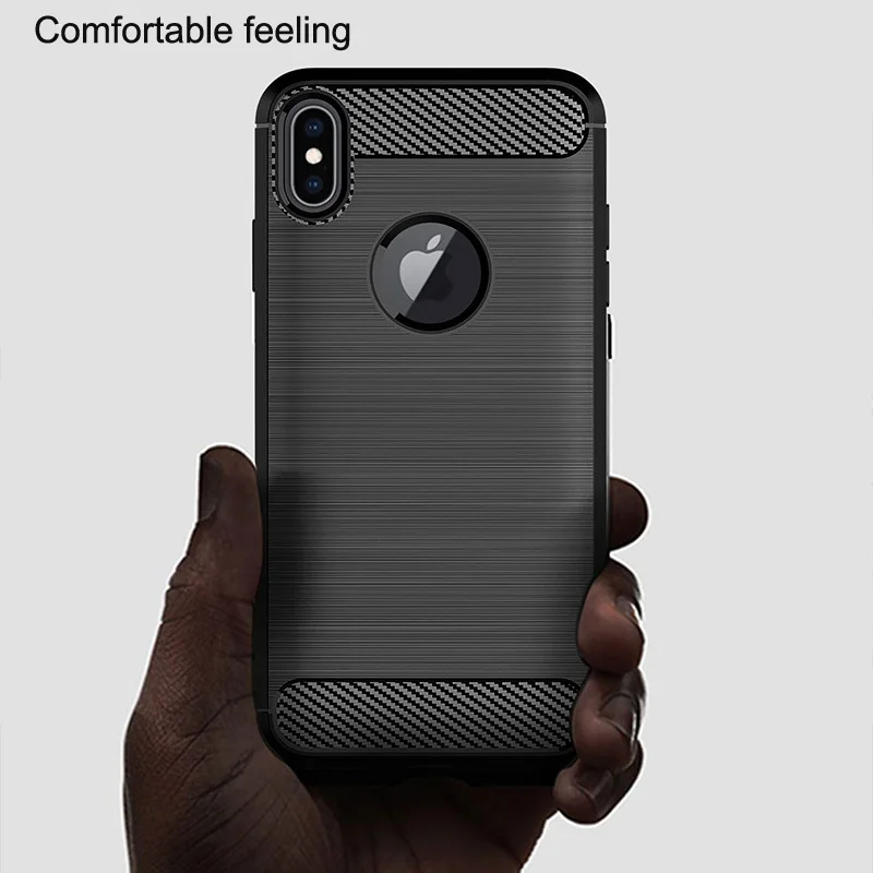 Esobest carbon fiber case for iPhone 6, 6S, 7, 8 Plus, X, XS Max, XR, shock proof shell