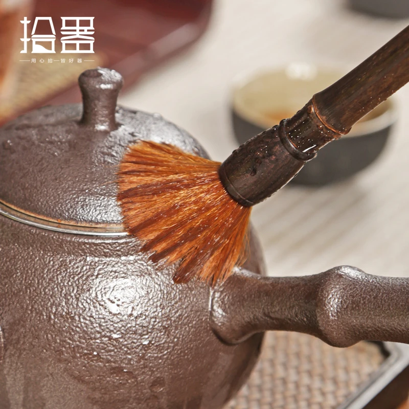 Creative Handmade Bamboo Tea Brush Cleaner Tea Tray Green Tea Kung Fu Tea Tools Makeup Brushes Kettle Cup Pots Kitchen Washing