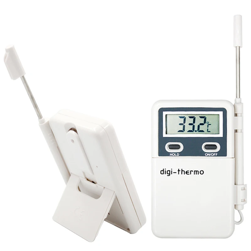 Digital LCD Display Refrigerator Meter Celsius Fahrenheit Temperature memory Thermometer -50℃-300℃ Sensor Baking Thermometer