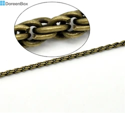 Doreen Box Lovely Antique Bronze Link Chains 3x0.6mm, sold per lot of 10M (B16068)