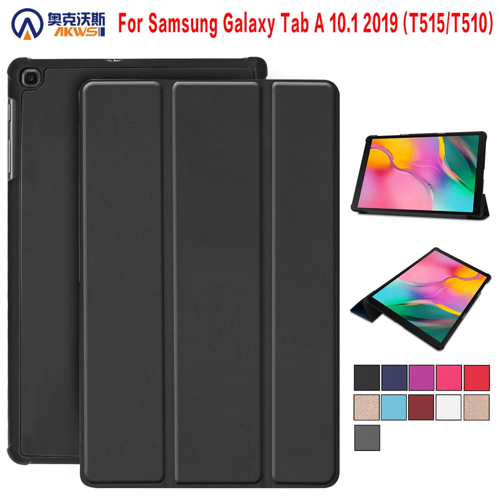 Case for Samsung Galaxy Tab a 10.1 2019 Pencil Case for SM -T510 T515 Slim PU Leather Cover Magnetic Closure Capa