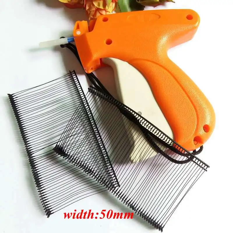 1pcs Tagging Paper hang Tag Guns + 2000pcs 50mm black Barbs Fine Tag Pins Clothes Price Tag Gun set barbs fastener