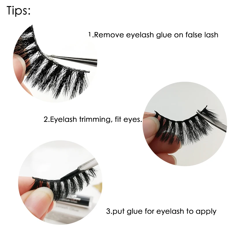 SHIDISHANGPIN Nerz Wimpern 3D Nerz Wimpern Falsche Wimpern 5 Pairs Natürliche Wimpern Streifen Wimpern 3d Falsche Wimpern Make-Up Kit