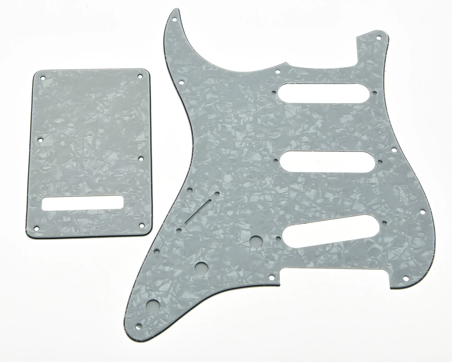 KAISH Lefty ST Strat SSS Pickguard Left Handed Tremolo Backplate Trem Cover Set for American Stratocaster