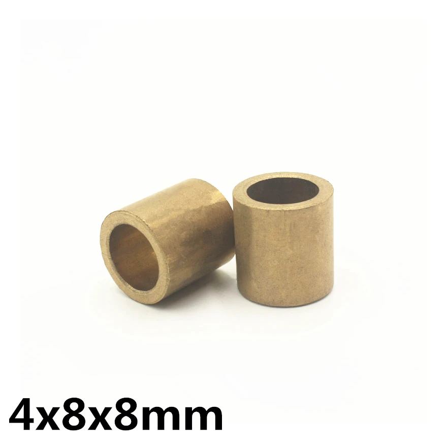 10pcs 4x8x8mm FU-1 Powder Metallurgy oil bushing porous bearing Sintered copper sleeve 040808