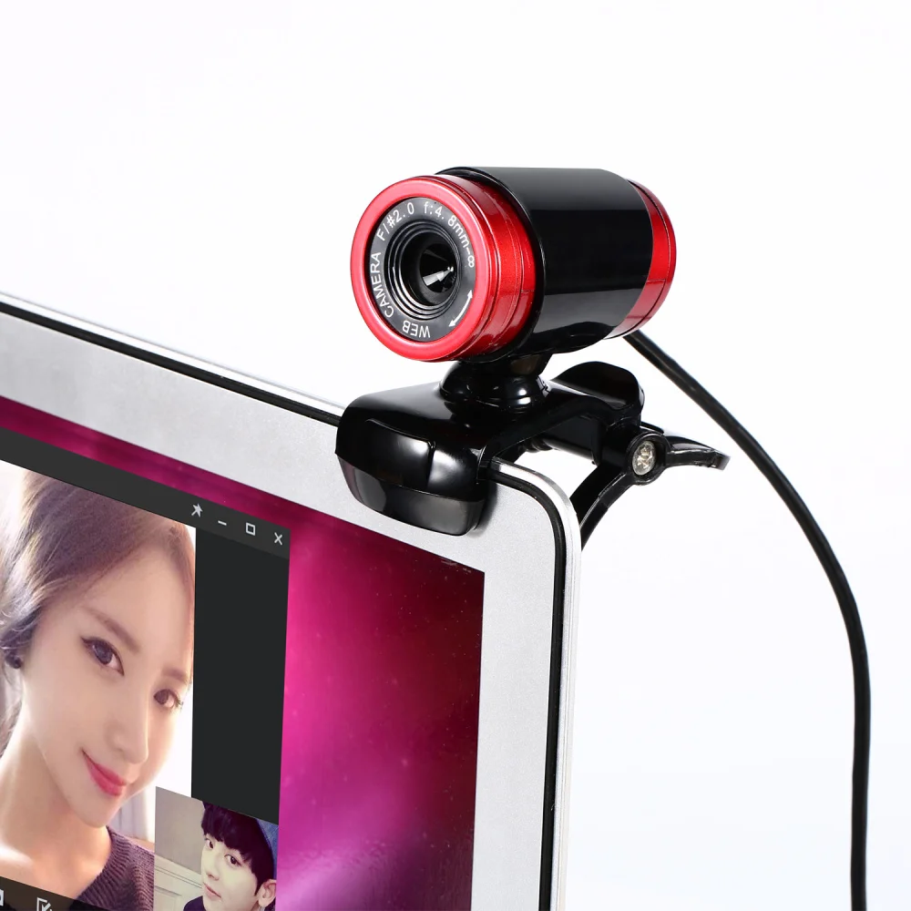 1 Pc  A860 HD 720P Built-in Sound-absorbing Microphone Manually-Focused USB2.0 640X480 12M-Pixel Webcam for Home & Office