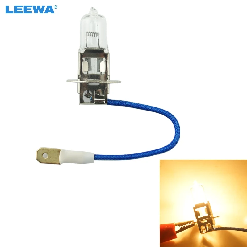 LEEWA 1pc Warm White DC 24V H3 70W/100W Halogen Bulb Truck Bus Headlight Foglight Driving Lamp 3000K #CA2332