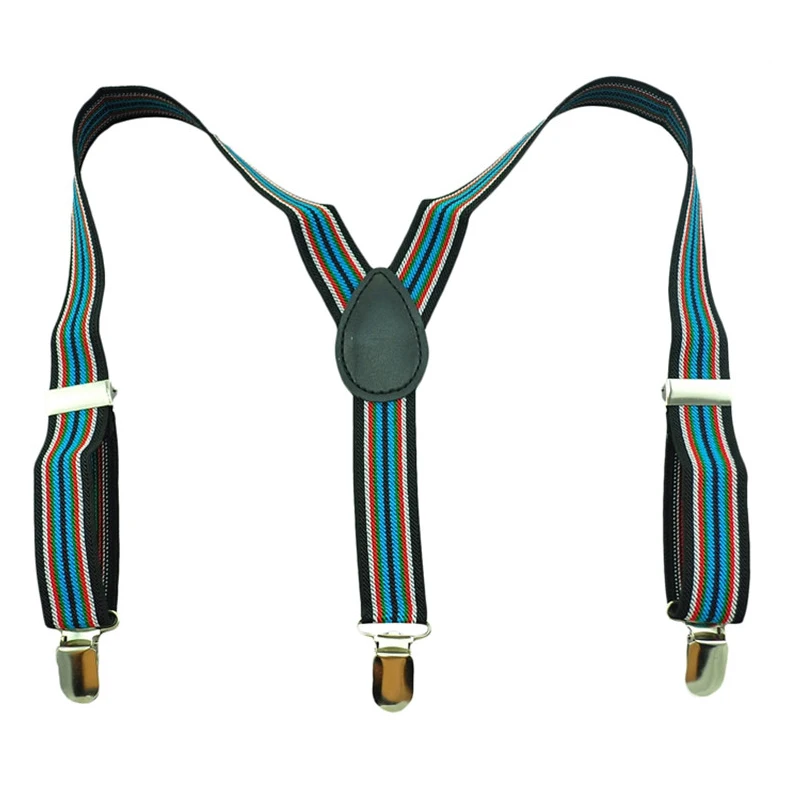 wholesale and Retail 2.5cmx65cm Striped #04 Kids Suspenders Children Gift Elastic Braces Slim Suspender Y-back Boy\'s Suspenders