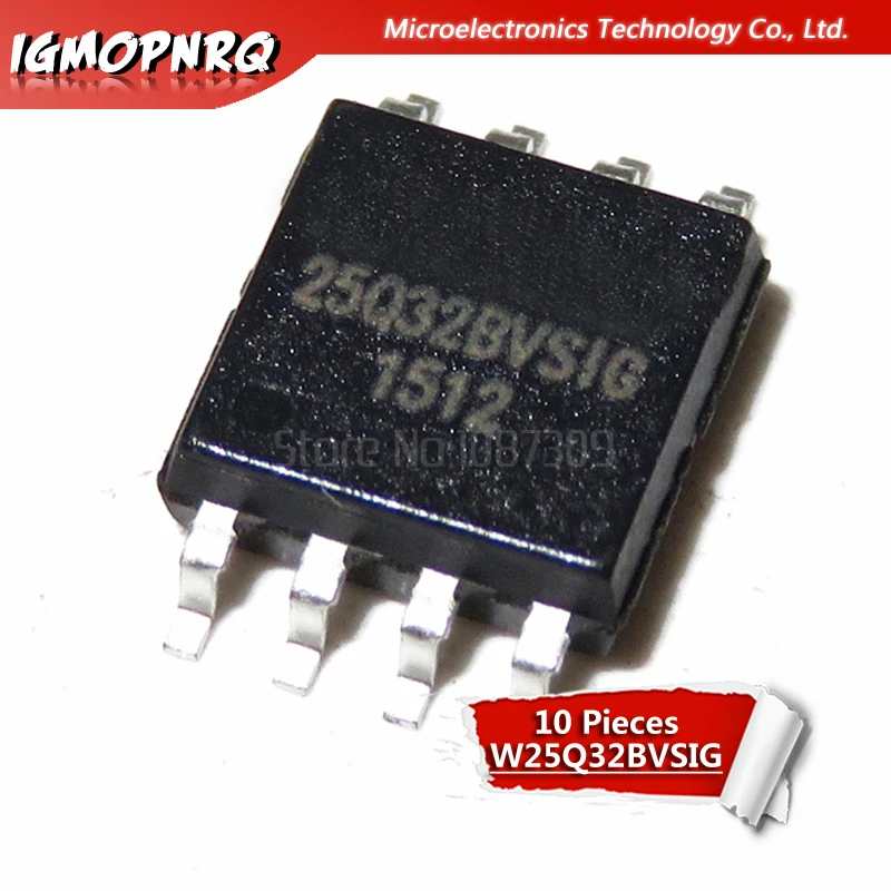 10PCS W25Q32BVSIG SOP8 W25Q32BVSSIG SOP-8 W25Q32 SOP 25Q32BVSIG 25Q32BVSSIG