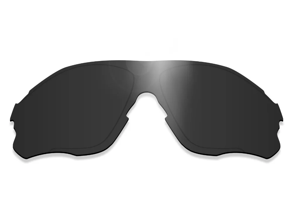 Glintbay 2 Pieces Polarized Sunglasses Replacement Lenses for Oakley EVZero Path Stealth Black and Silver Titanium