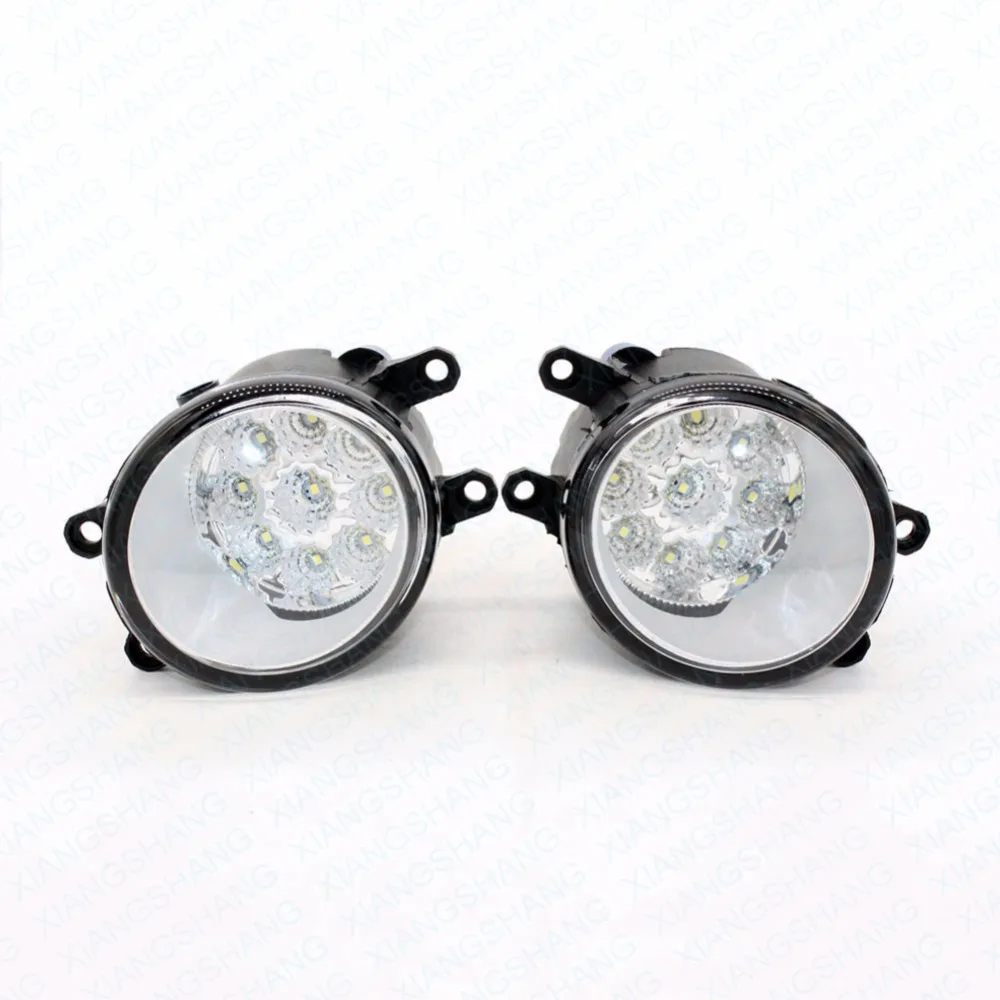 LED Front Fog Lights For Toyota Yaris 2006-2013 Car Styling Round Bumper High Brightness DRL Day Driving Bulb Fog Lamps