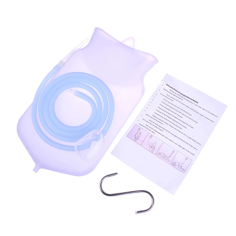 2000ml Enema Bag Sets for Colon Cleansing with Silicone Hose Flusher Constipation Health Anal Vagina Cleaner Washing Enema Kit