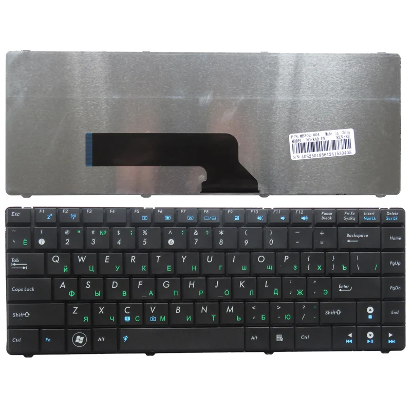 

Клавиатура для ноутбука Asus K40 K40IE K40IN K40AB K40AN K40A K40AC K401 P80 P81 X8AIN X8AC X8AE X87Q A411