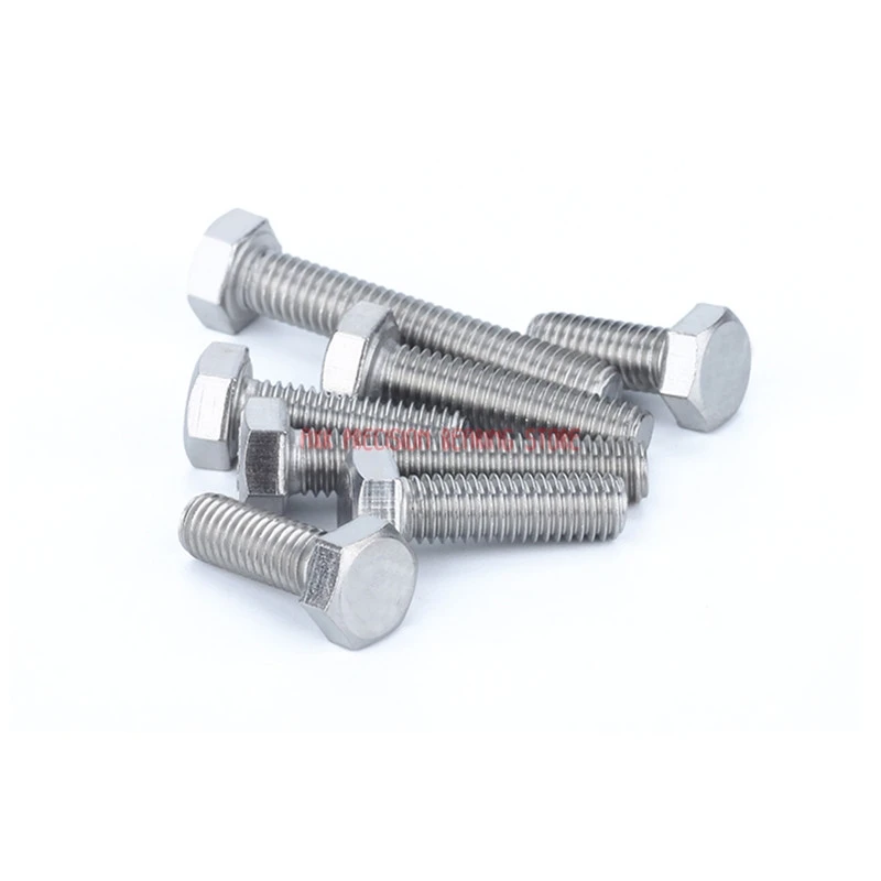 2023 Real 316 Grade M8x12/16/20/25/30/35/40/45/50/55-150 Mm Bolt Din933 Metric Full Thread Hex Hexagon Head Screw Screws/bolts