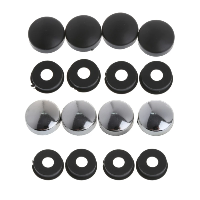 8 Pcs ABS License Plate Frame Screw Nut Caps+Bolt Cover Set For Car Truck dropshipping