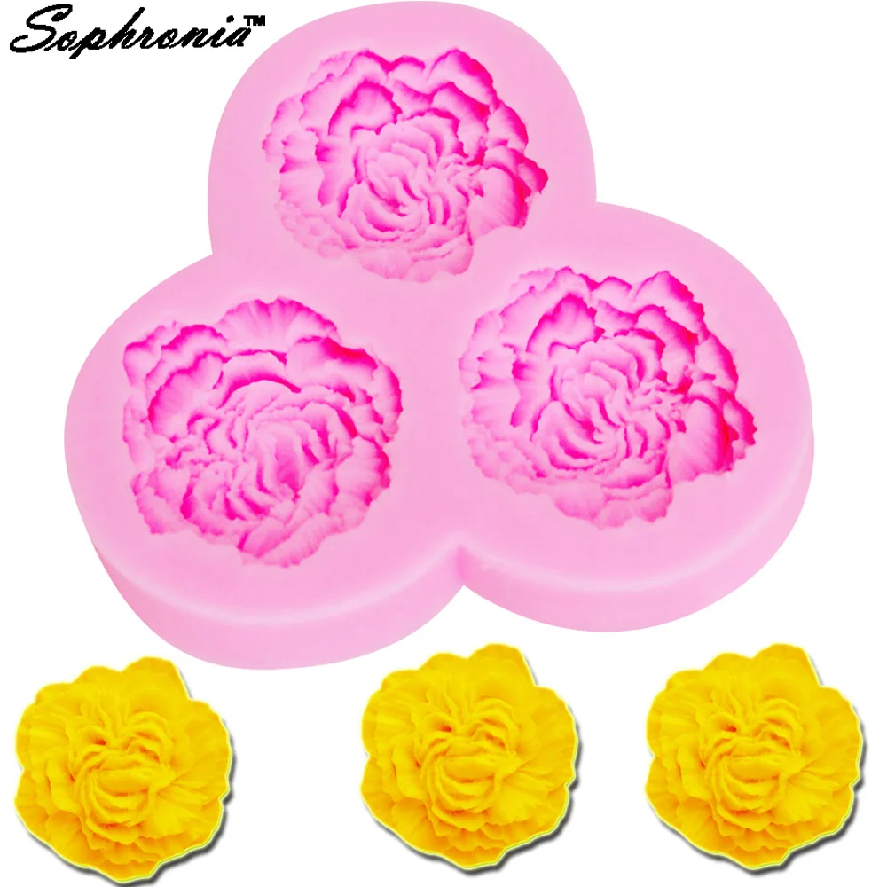 

10pcs/set 1PCS Peony Flower Shape 3D Silicone Mold Baking Tool Silicone Fondant Mold Chocolate Mold Cake Decorating Tools M093