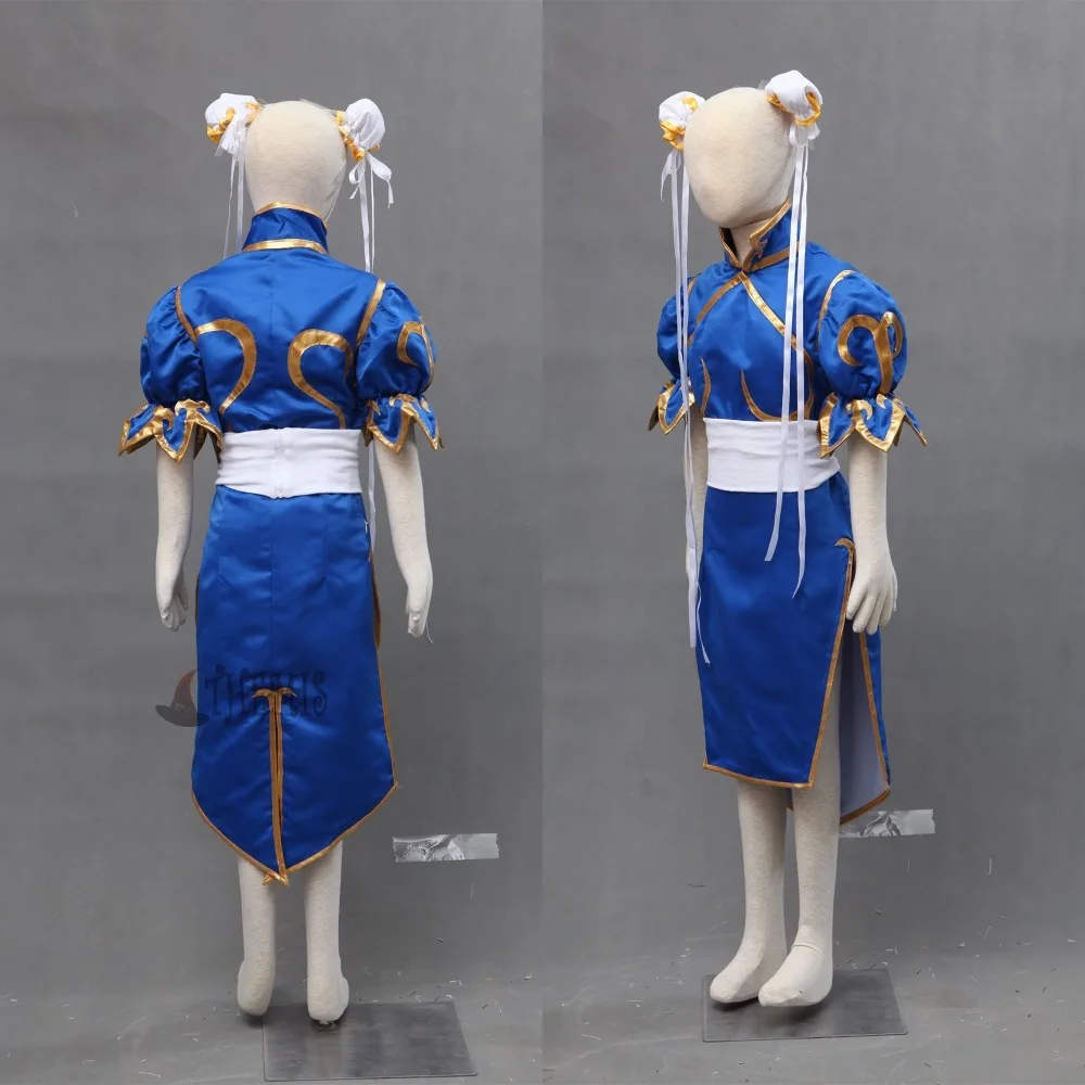 Athemis Street Cosplay Chun-Li Costume Cosplay bambino Plus Size Outfit e donna Set taglia su misura